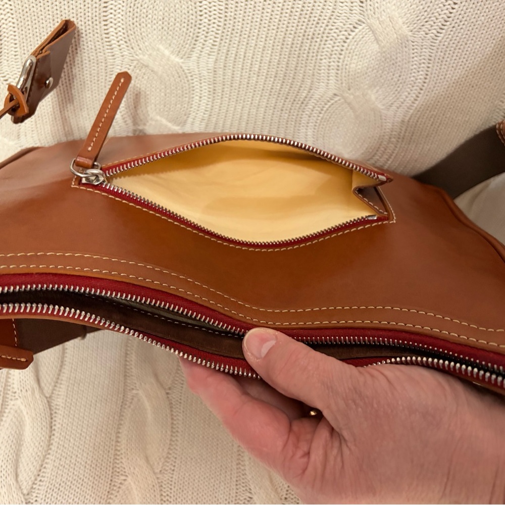 Dooney & Bourke Chestnut Toscana Florentine Leather Shoulder Bag - Picture 9 of 12